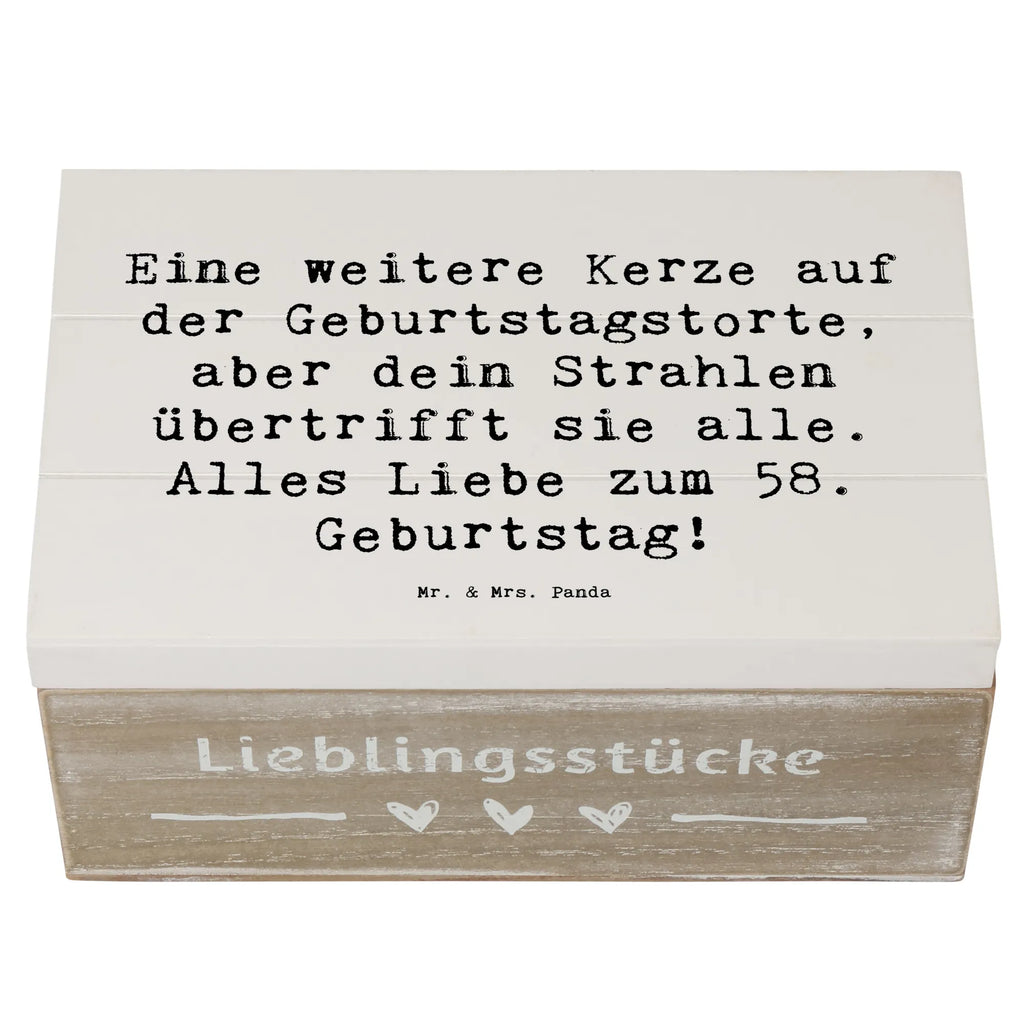 Holzkiste Spruch 58. Geburtstag Glanz Schatulle, Truhe, Dekokiste, Erinnerungskiste, Holzkiste, Schatzkiste, Erinnerungsbox, XXL, Aufbewahrungsbox, Geschenkbox, Geschenkdose, Kiste, Geburtstag, Geburtstagsgeschenk, Geschenk