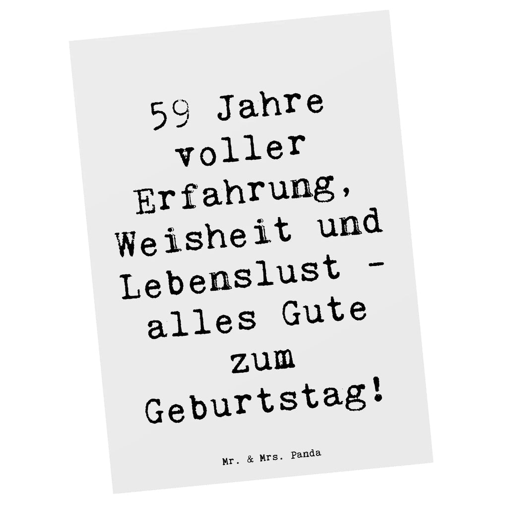 Postkarte Spruch 59. Geburtstag Geburtstagskarte, Ansichtskarte, Dankeskarte, Karte, Grußkarte, Einladungskarte, Geschenkkarte, Einladung, Postkarte, Einladung Geburtstag, Einladungskarten Geburtstag, Ansichtskarten, Geburtstag, Geburtstagsgeschenk, Geschenk