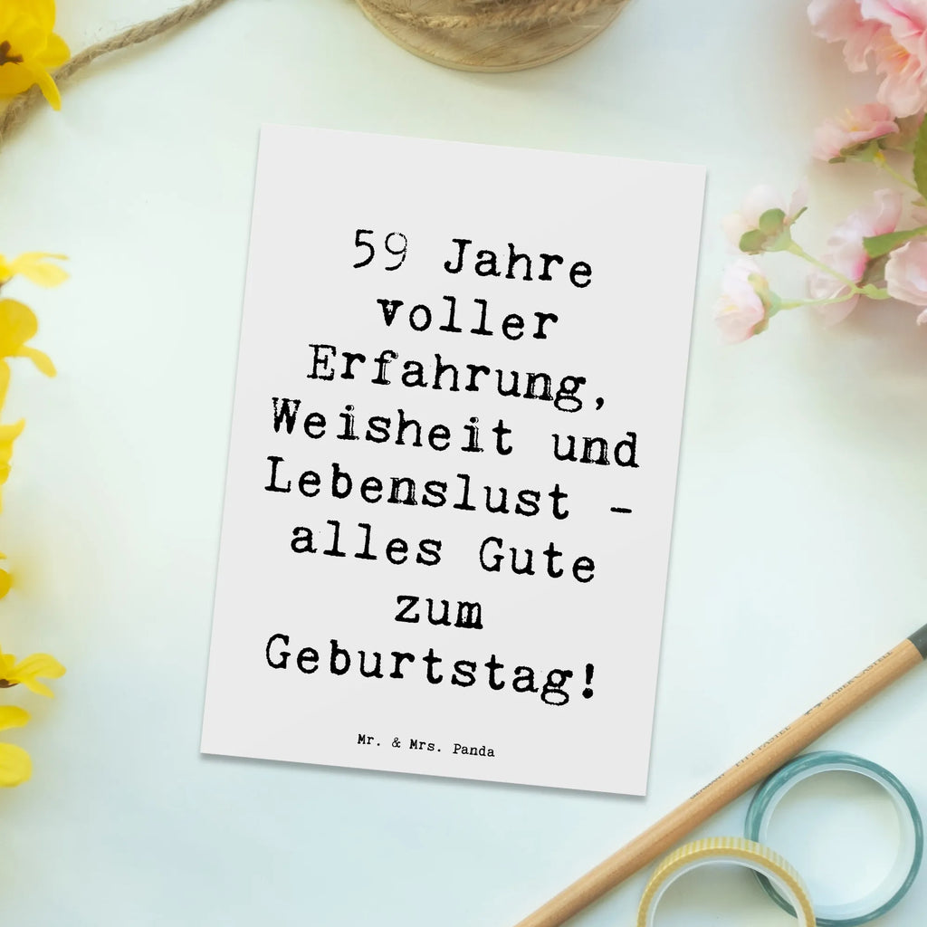 Postkarte Spruch 59. Geburtstag Geburtstagskarte, Ansichtskarte, Dankeskarte, Karte, Grußkarte, Einladungskarte, Geschenkkarte, Einladung, Postkarte, Einladung Geburtstag, Einladungskarten Geburtstag, Ansichtskarten, Geburtstag, Geburtstagsgeschenk, Geschenk