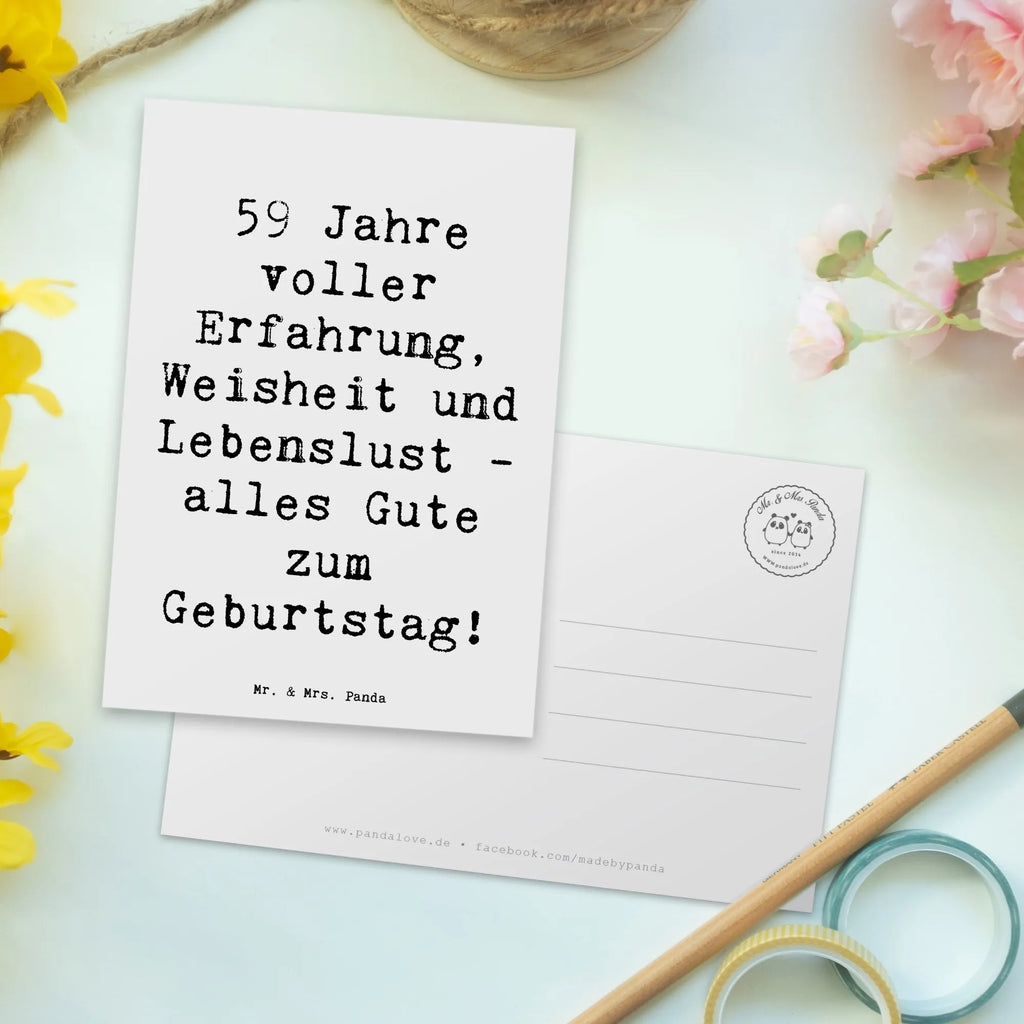 Postkarte Spruch 59. Geburtstag Geburtstagskarte, Ansichtskarte, Dankeskarte, Karte, Grußkarte, Einladungskarte, Geschenkkarte, Einladung, Postkarte, Einladung Geburtstag, Einladungskarten Geburtstag, Ansichtskarten, Geburtstag, Geburtstagsgeschenk, Geschenk
