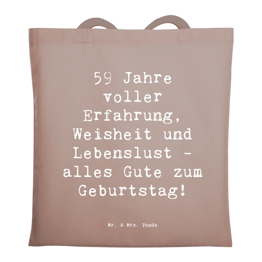 Tragetasche Spruch 59. Geburtstag Beuteltasche, Beutel, Einkaufstasche, Jutebeutel, Stoffbeutel, Tasche, Shopper, Umhängetasche, Strandtasche, Schultertasche, Stofftasche, Tragetasche, Badetasche, Jutetasche, Einkaufstüte, Laptoptasche, Geburtstag, Geburtstagsgeschenk, Geschenk