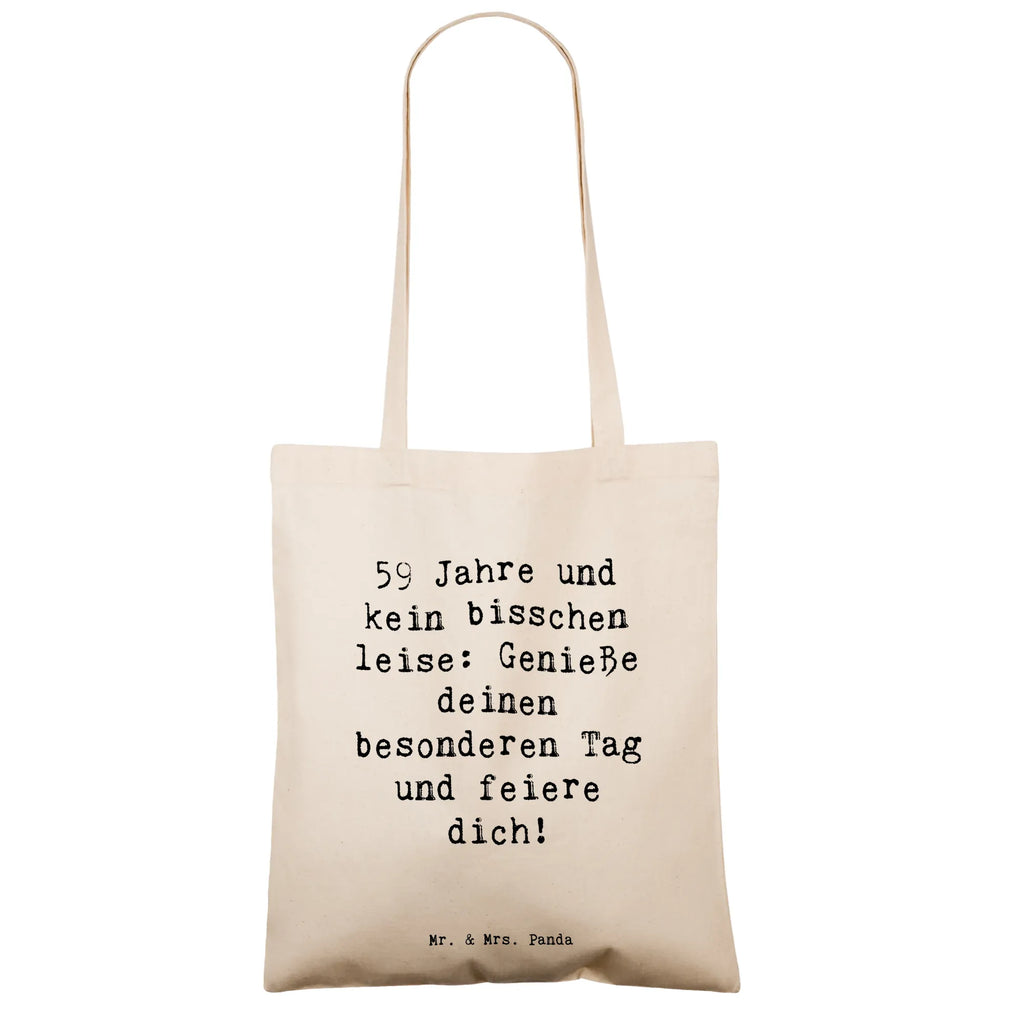 Tragetasche Spruch 59. Geburtstag Feier Beuteltasche, Beutel, Einkaufstasche, Jutebeutel, Stoffbeutel, Tasche, Shopper, Umhängetasche, Strandtasche, Schultertasche, Stofftasche, Tragetasche, Badetasche, Jutetasche, Einkaufstüte, Laptoptasche, Geburtstag, Geburtstagsgeschenk, Geschenk