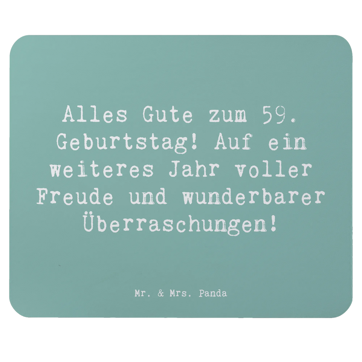 Mouse mat Saying Alles Gute zum 59. Geburtstag! Auf ein weiteres Jahr voller Freude und wunderbarer Überraschungen!