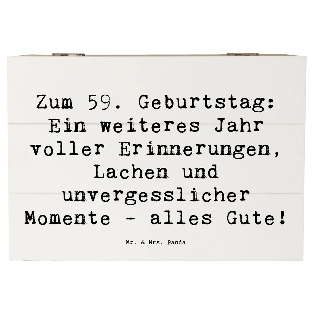 Holzkiste Spruch 59. Geburtstag XXL, Erinnerungsbox, Truhe, Geschenkbox, Schatzkiste, Erinnerungskiste, Holzkiste, Dekokiste, Schatulle, Kiste, Geschenkdose, Aufbewahrungsbox, Geburtstag, Geburtstagsgeschenk, Geschenk