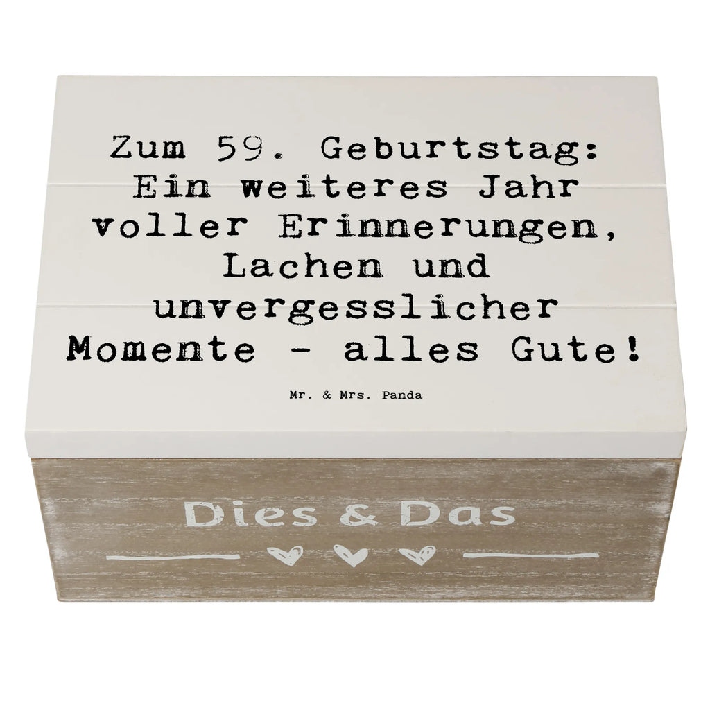 Holzkiste Spruch 59. Geburtstag XXL, Erinnerungsbox, Truhe, Geschenkbox, Schatzkiste, Erinnerungskiste, Holzkiste, Dekokiste, Schatulle, Kiste, Geschenkdose, Aufbewahrungsbox, Geburtstag, Geburtstagsgeschenk, Geschenk