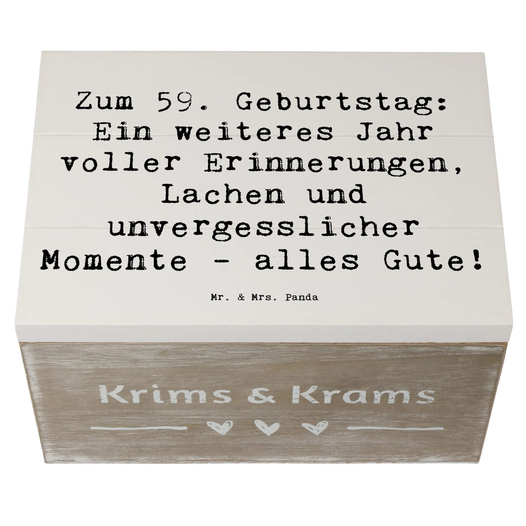 Holzkiste Spruch 59. Geburtstag XXL, Erinnerungsbox, Truhe, Geschenkbox, Schatzkiste, Erinnerungskiste, Holzkiste, Dekokiste, Schatulle, Kiste, Geschenkdose, Aufbewahrungsbox, Geburtstag, Geburtstagsgeschenk, Geschenk