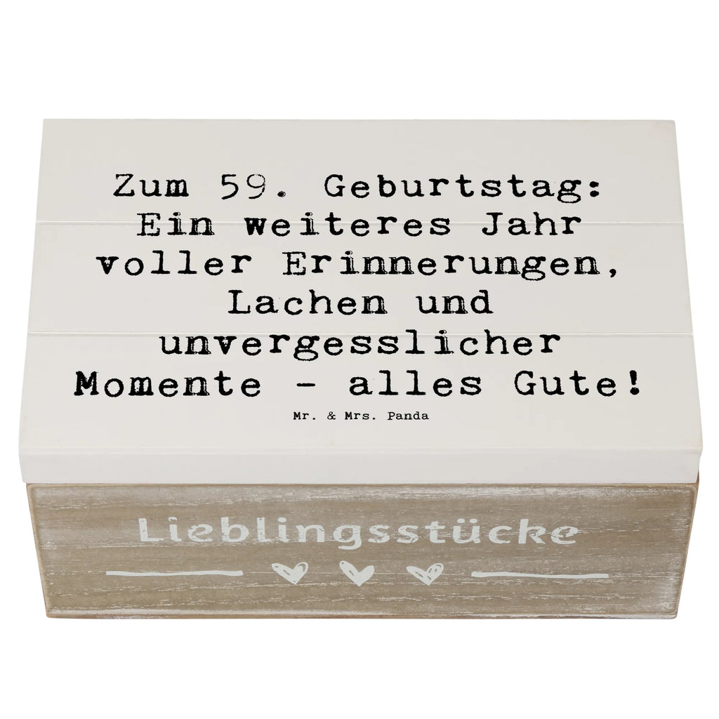 Holzkiste Spruch 59. Geburtstag XXL, Erinnerungsbox, Truhe, Geschenkbox, Schatzkiste, Erinnerungskiste, Holzkiste, Dekokiste, Schatulle, Kiste, Geschenkdose, Aufbewahrungsbox, Geburtstag, Geburtstagsgeschenk, Geschenk