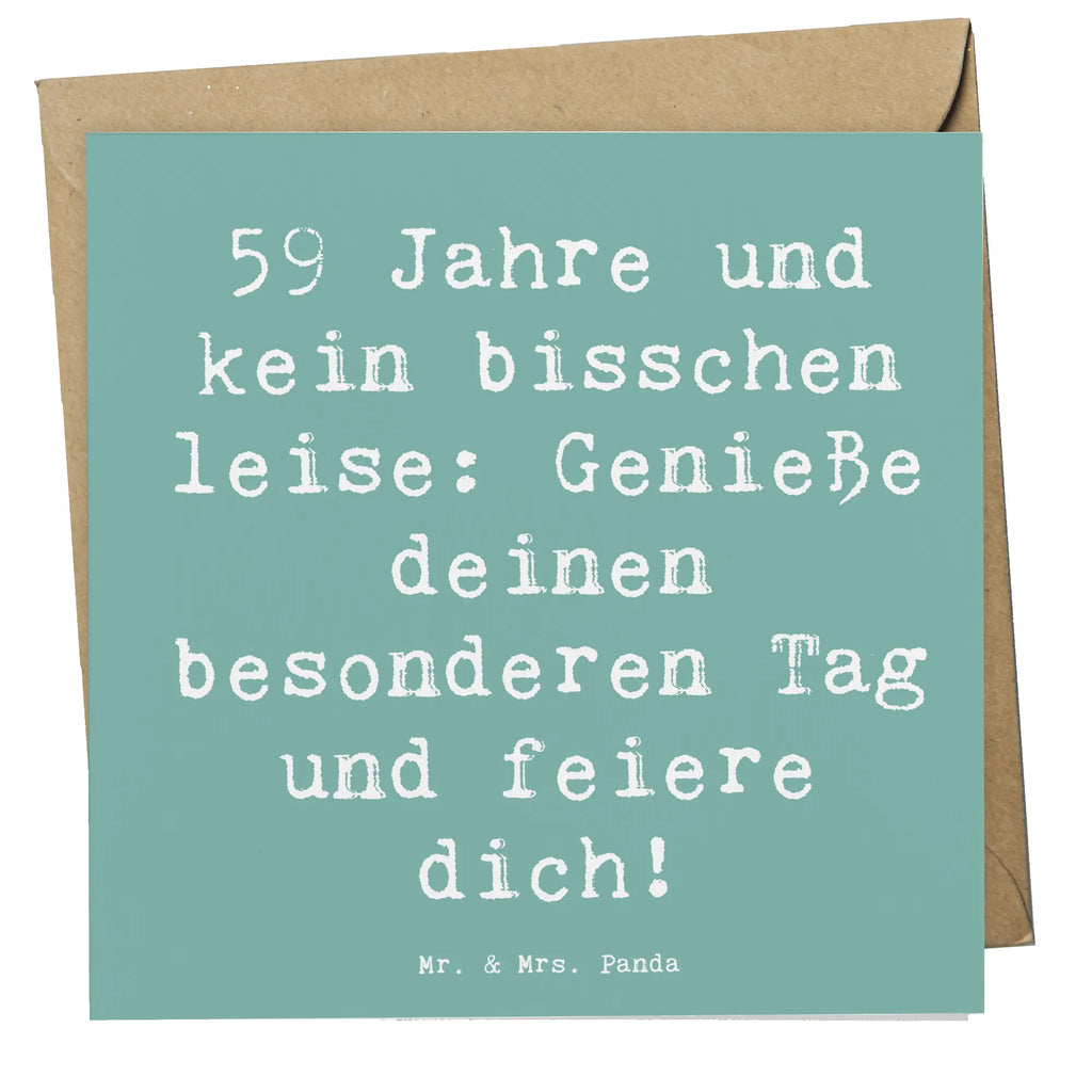 Deluxe Karte Spruch 59. Geburtstag Feier Geburtstagskarte, Einladungskarte, Hochwertige Grußkarte, Karte, Hochwertige Klappkarte, Klappkarte, Glückwunschkarte, Grußkarte, Hochzeitskarte, Geburtstag, Geburtstagsgeschenk, Geschenk