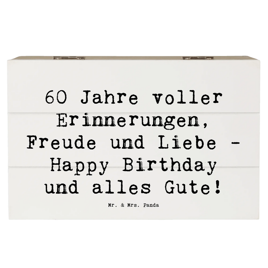 Holzkiste Spruch 60. Geburtstag Glückwunsch Erinnerungskiste, Erinnerungsbox, Holzkiste, Dekokiste, Truhe, Schatzkiste, Aufbewahrungsbox, Geschenkdose, Kiste, Geschenkbox, Schatulle, XXL, Geburtstag, Geburtstagsgeschenk, Geschenk