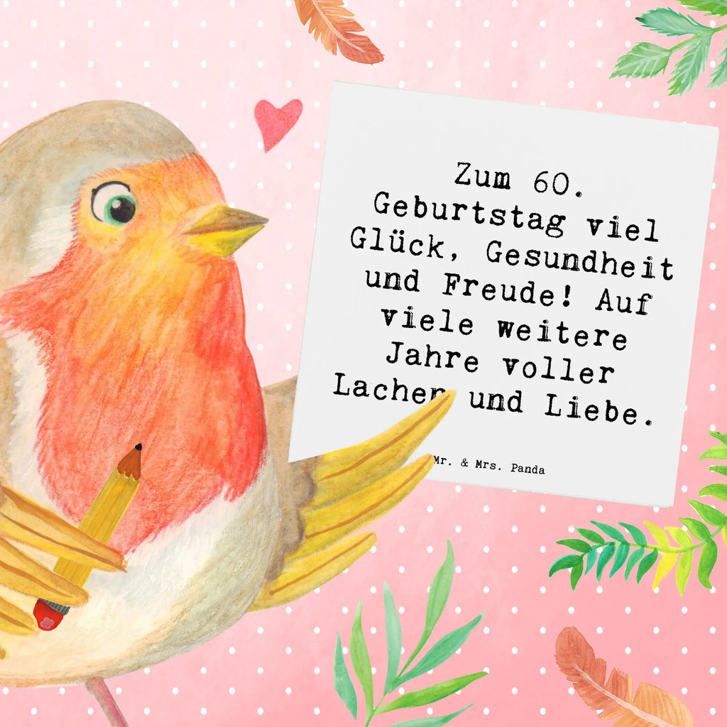 Deluxe Card Saying Zum 60. Geburtstag viel Glück, Gesundheit und Freude! Auf viele weitere Jahre voller Lachen und Liebe. Hochwertige Klappkarte, Klappkarte, Karte, Glückwunschkarte, Geburtstagskarte, Grußkarte, Einladungskarte, Hochzeitskarte, Hochwertige Grußkarte, Geburtstag, Geburtstagsgeschenk, Geschenk