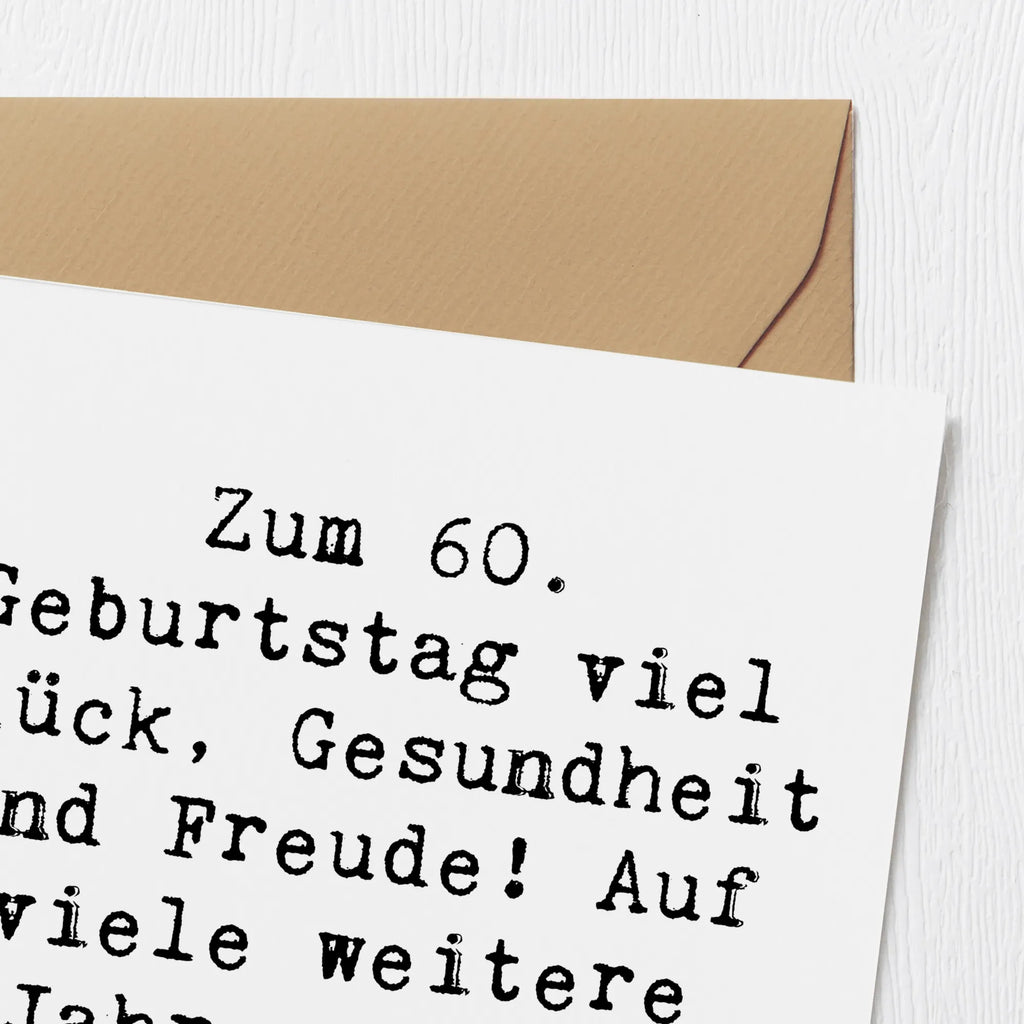 Deluxe Card Saying Zum 60. Geburtstag viel Glück, Gesundheit und Freude! Auf viele weitere Jahre voller Lachen und Liebe. Hochwertige Klappkarte, Klappkarte, Karte, Glückwunschkarte, Geburtstagskarte, Grußkarte, Einladungskarte, Hochzeitskarte, Hochwertige Grußkarte, Geburtstag, Geburtstagsgeschenk, Geschenk
