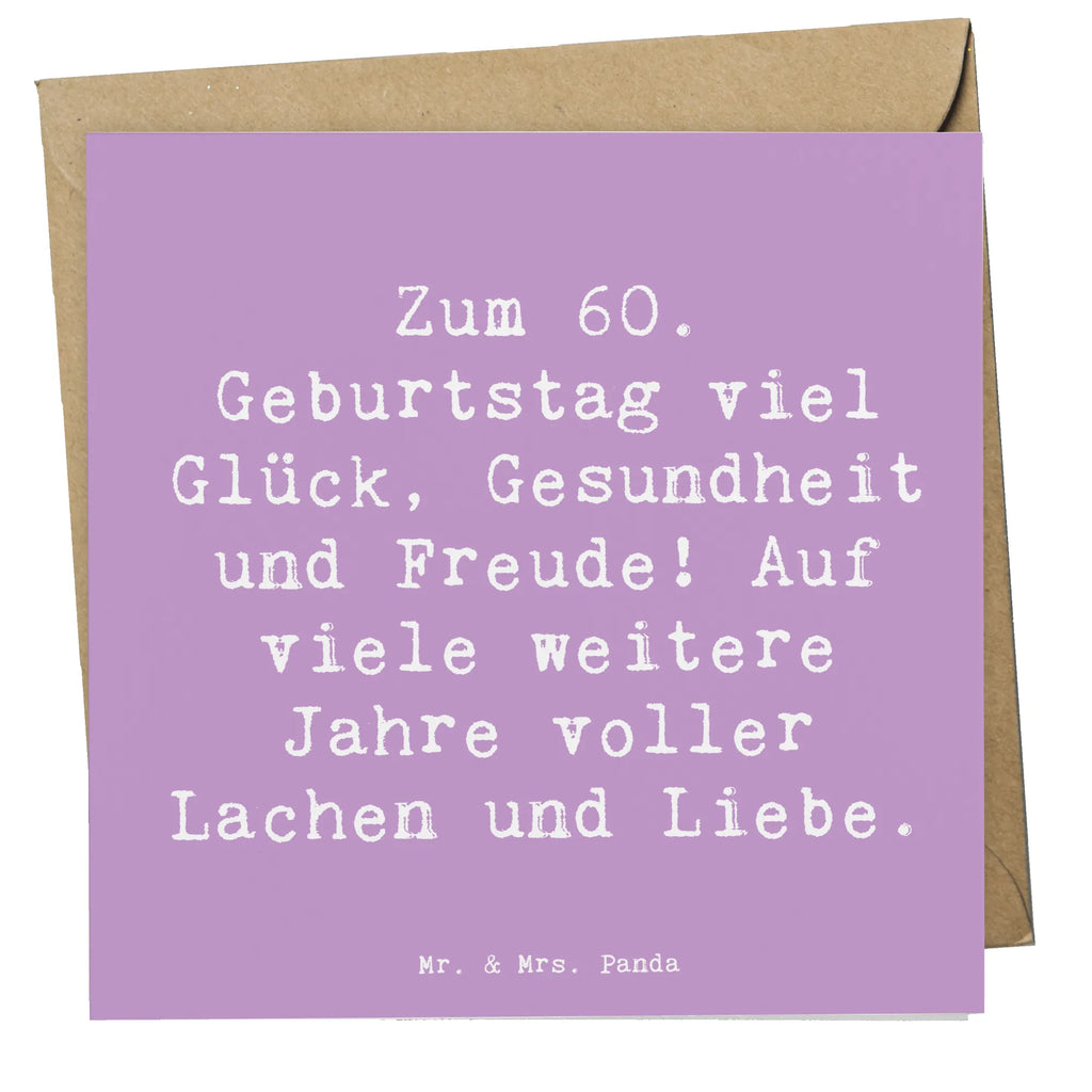 Deluxe Card Saying Zum 60. Geburtstag viel Glück, Gesundheit und Freude! Auf viele weitere Jahre voller Lachen und Liebe. Hochwertige Klappkarte, Klappkarte, Karte, Glückwunschkarte, Geburtstagskarte, Grußkarte, Einladungskarte, Hochzeitskarte, Hochwertige Grußkarte, Geburtstag, Geburtstagsgeschenk, Geschenk