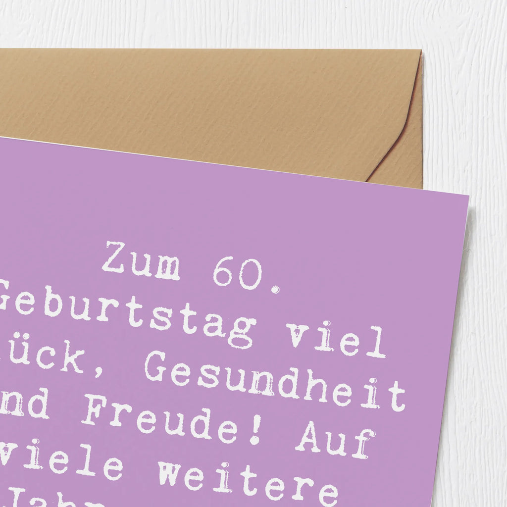 Deluxe Card Saying Zum 60. Geburtstag viel Glück, Gesundheit und Freude! Auf viele weitere Jahre voller Lachen und Liebe. Hochwertige Klappkarte, Klappkarte, Karte, Glückwunschkarte, Geburtstagskarte, Grußkarte, Einladungskarte, Hochzeitskarte, Hochwertige Grußkarte, Geburtstag, Geburtstagsgeschenk, Geschenk