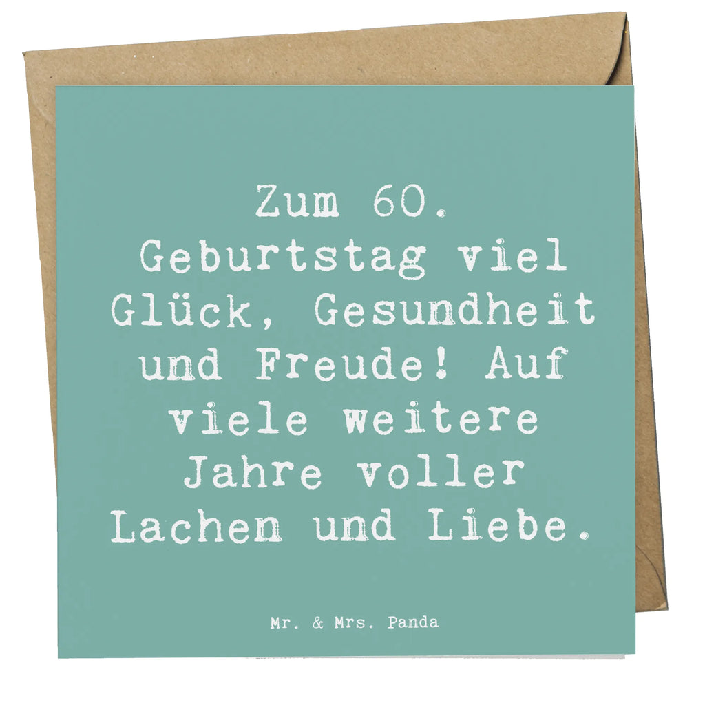 Deluxe Card Saying Zum 60. Geburtstag viel Glück, Gesundheit und Freude! Auf viele weitere Jahre voller Lachen und Liebe. Hochwertige Klappkarte, Klappkarte, Karte, Glückwunschkarte, Geburtstagskarte, Grußkarte, Einladungskarte, Hochzeitskarte, Hochwertige Grußkarte, Geburtstag, Geburtstagsgeschenk, Geschenk