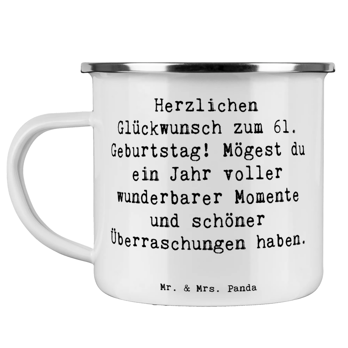 Camping Emaille Tasse Spruch 61. Geburtstag Glückwünsche wandertasse, Teetasse, Emaille Becher, Campingtasse, emaillebecher, blechbecher, Reisebecher, Outdoor Becher, Teebecher, Blechtasse, Haferl, Outdoor Tasse, Kaffeepott, metallbecher, Emailletasse, Pott, Tasse Emaille, outdoortasse, wanderbecher, Emaille Tasse, Motivtasse, becher emaille, reisetasse, Campingbecher, Geschenk, Geburtstag, Geburtstagsgeschenk