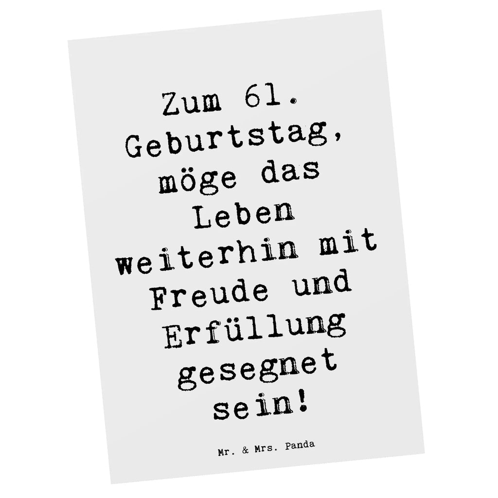 Postkarte Spruch 61. Geburtstag Freude Karte, Einladungskarte, Dankeskarte, Einladung Geburtstag, Postkarte, Geschenkkarte, Ansichtskarte, Einladung, Grußkarte, Ansichtskarten, Einladungskarten Geburtstag, Geburtstagskarte, Geburtstag, Geburtstagsgeschenk, Geschenk