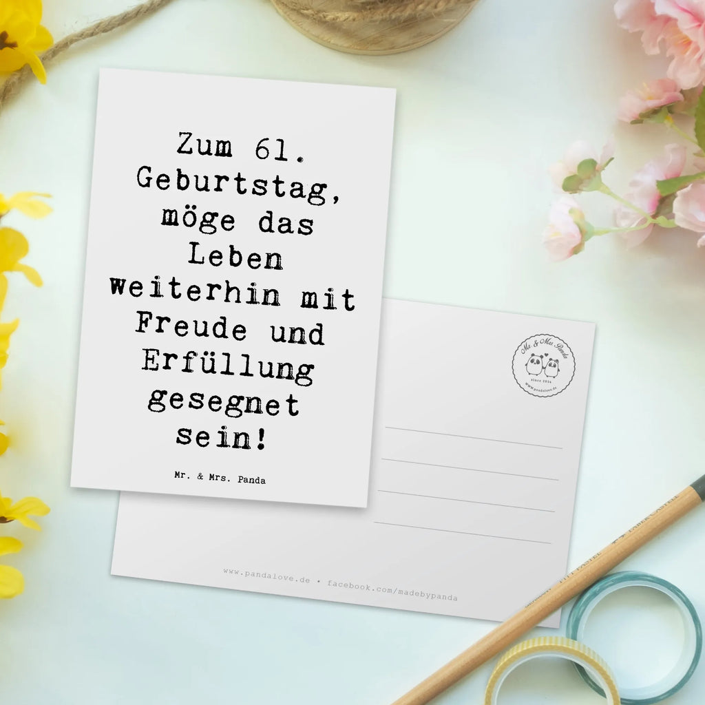 Postkarte Spruch 61. Geburtstag Freude Karte, Einladungskarte, Dankeskarte, Einladung Geburtstag, Postkarte, Geschenkkarte, Ansichtskarte, Einladung, Grußkarte, Ansichtskarten, Einladungskarten Geburtstag, Geburtstagskarte, Geburtstag, Geburtstagsgeschenk, Geschenk