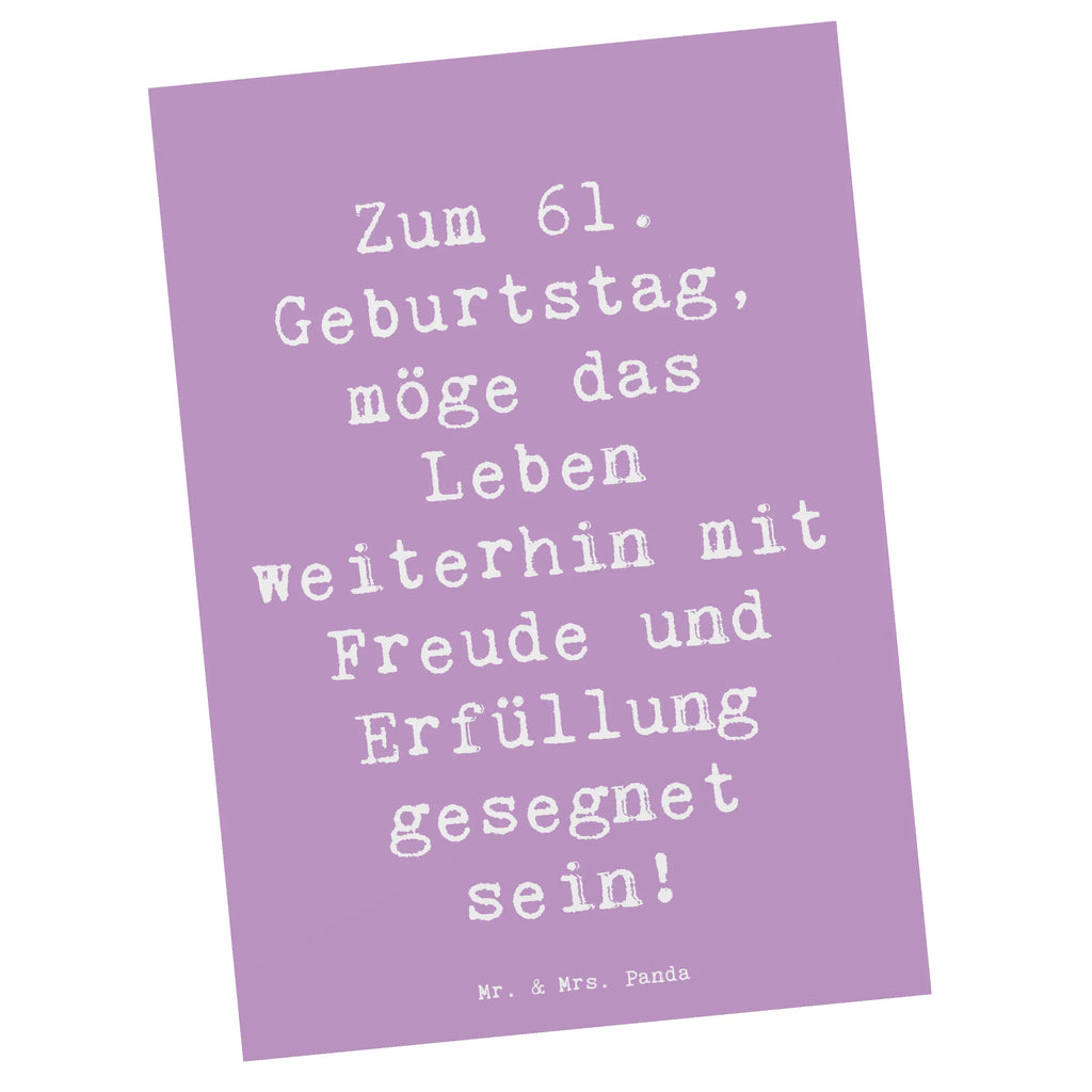 Postkarte Spruch 61. Geburtstag Freude Karte, Einladungskarte, Dankeskarte, Einladung Geburtstag, Postkarte, Geschenkkarte, Ansichtskarte, Einladung, Grußkarte, Ansichtskarten, Einladungskarten Geburtstag, Geburtstagskarte, Geburtstag, Geburtstagsgeschenk, Geschenk