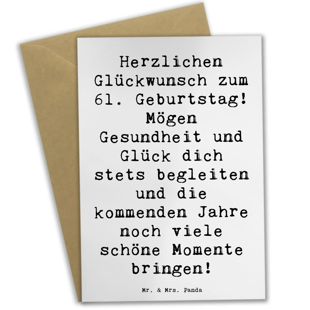 Grußkarte Spruch 61. Geburtstag Karte, Geburtstagskarte, Grußkarte, Klappkarte, Glückwunschkarte, Ansichtskarten, Einladungskarte, Hochzeitskarte, Geburtstag, Geburtstagsgeschenk, Geschenk