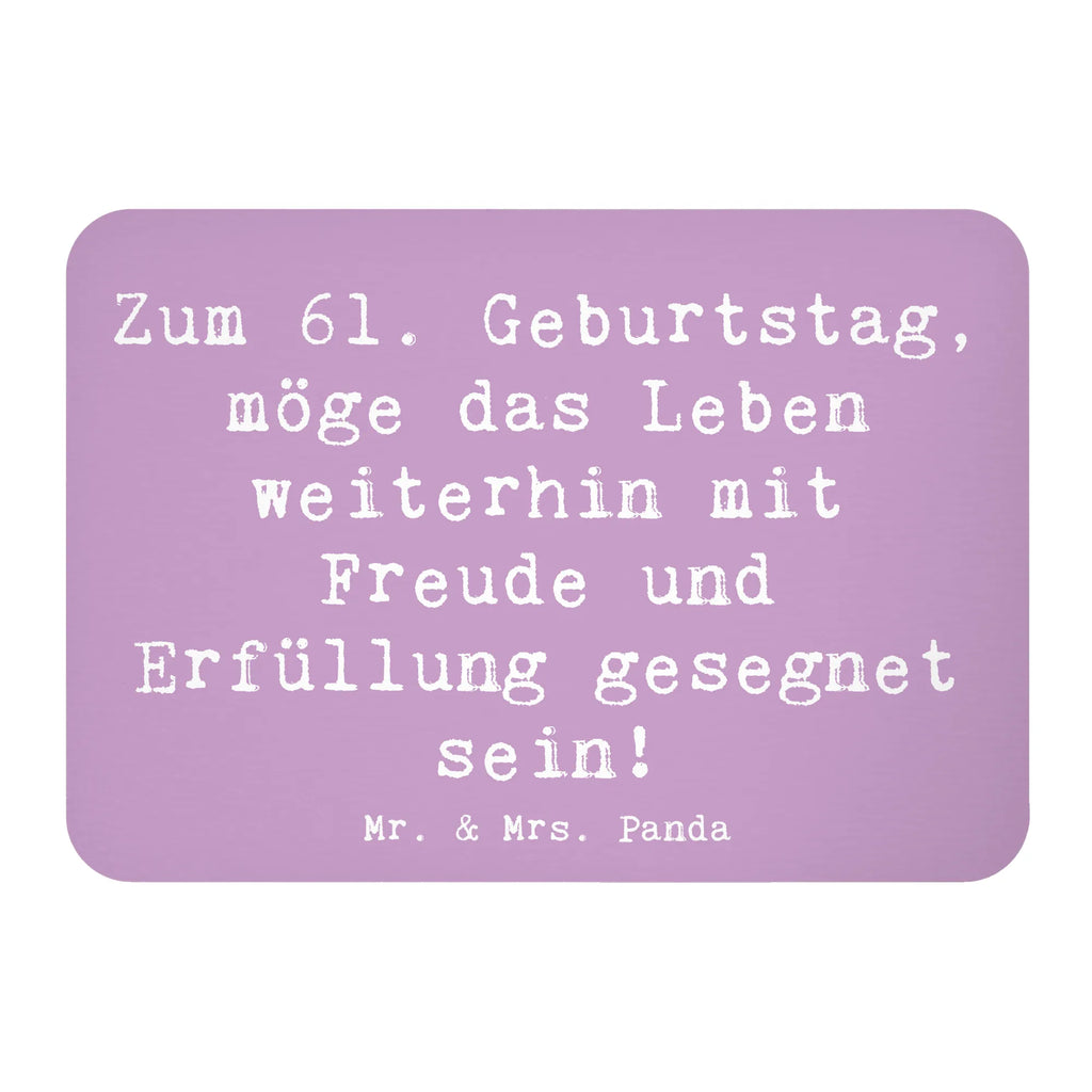 Magnet Spruch 61. Geburtstag Freude Dekomagnet, Kühlschrankmagnet, Notiz Magnet, Whiteboard Magnet, Pinnwandmagnet, Kühlschrank Dekoration, Souvenir Magnet, Motivmagnete, Geburtstag, Geburtstagsgeschenk, Geschenk