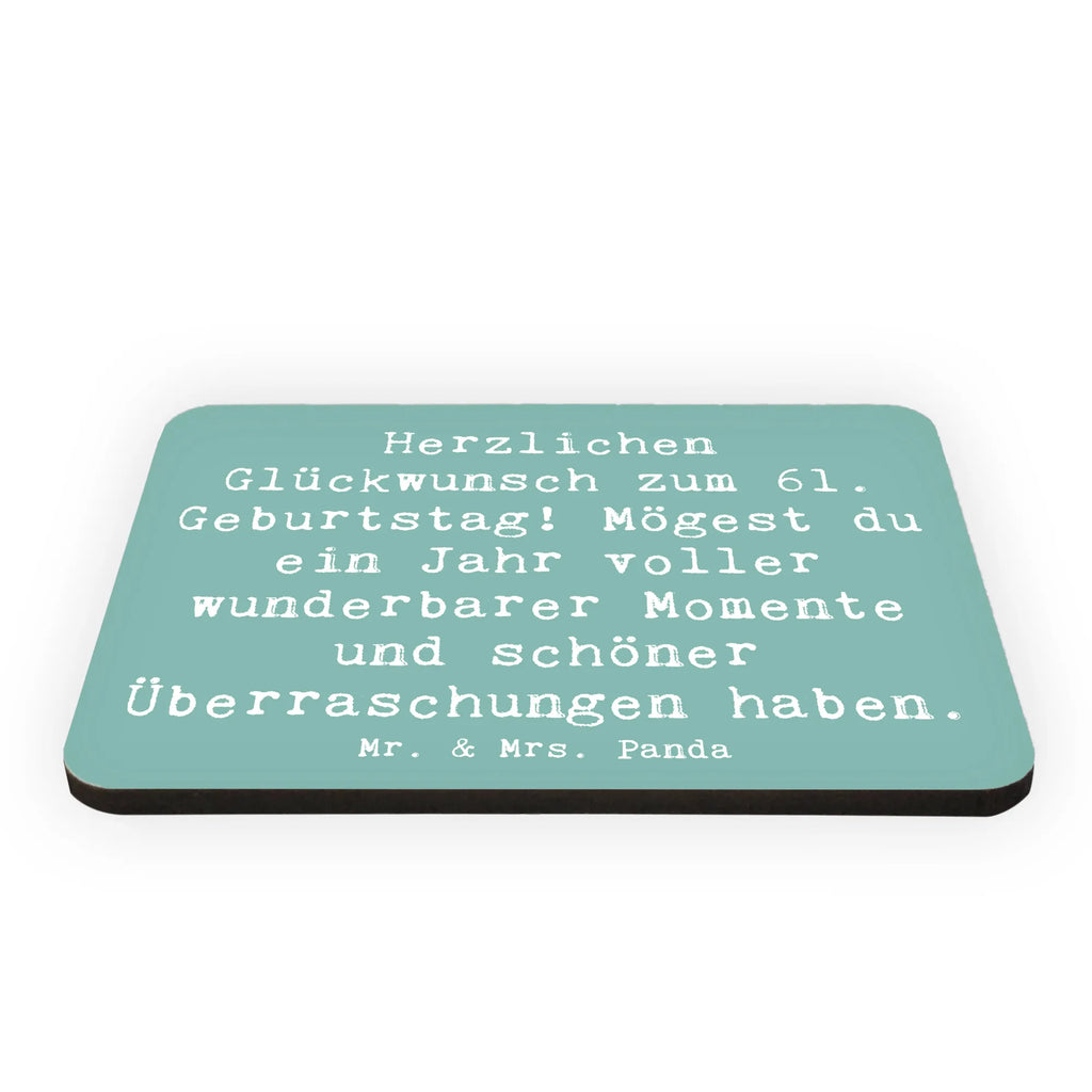 Magnet Spruch 61. Geburtstag Glückwünsche Dekomagnet, Motivmagnete, Souvenir Magnet, Pinnwandmagnet, Kühlschrank Dekoration, Whiteboard Magnet, Kühlschrankmagnet, Notiz Magnet, Geburtstag, Geburtstagsgeschenk, Geschenk
