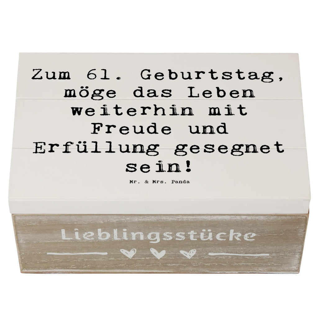 Holzkiste Spruch 61. Geburtstag Freude Schatulle, Truhe, Geschenkdose, Aufbewahrungsbox, Erinnerungsbox, Erinnerungskiste, Schatzkiste, Holzkiste, Kiste, XXL, Geschenkbox, Dekokiste, Geburtstag, Geburtstagsgeschenk, Geschenk