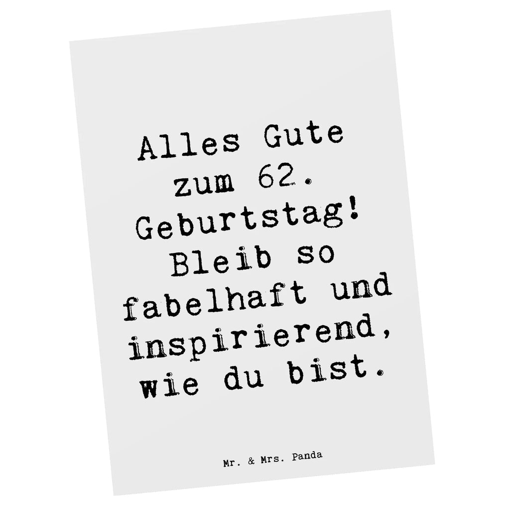 Postkarte Spruch 62. Geburtstag Freude Grußkarte, Einladungskarte, Geburtstagskarte, Einladung Geburtstag, Dankeskarte, Postkarte, Ansichtskarten, Geschenkkarte, Einladungskarten Geburtstag, Einladung, Ansichtskarte, Karte, Geburtstag, Geburtstagsgeschenk, Geschenk