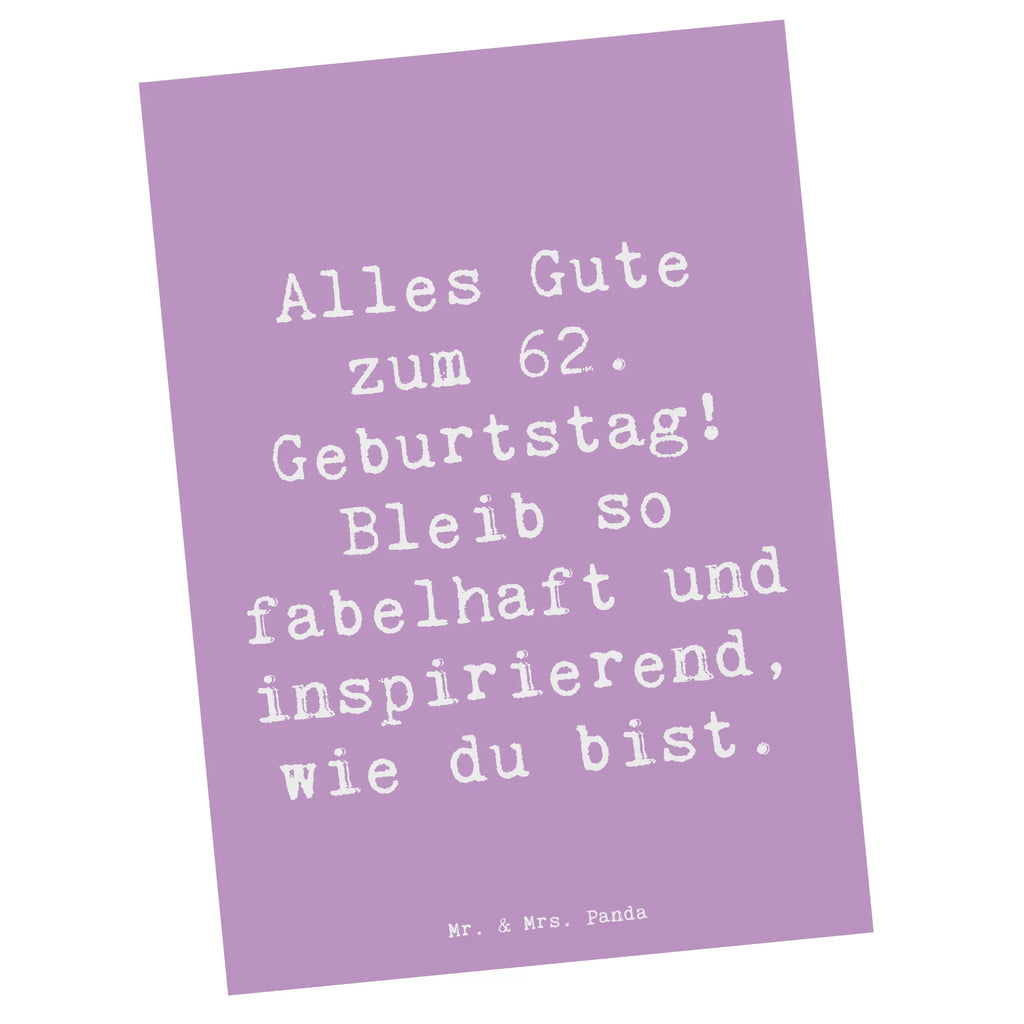 Postkarte Spruch 62. Geburtstag Freude Grußkarte, Einladungskarte, Geburtstagskarte, Einladung Geburtstag, Dankeskarte, Postkarte, Ansichtskarten, Geschenkkarte, Einladungskarten Geburtstag, Einladung, Ansichtskarte, Karte, Geburtstag, Geburtstagsgeschenk, Geschenk