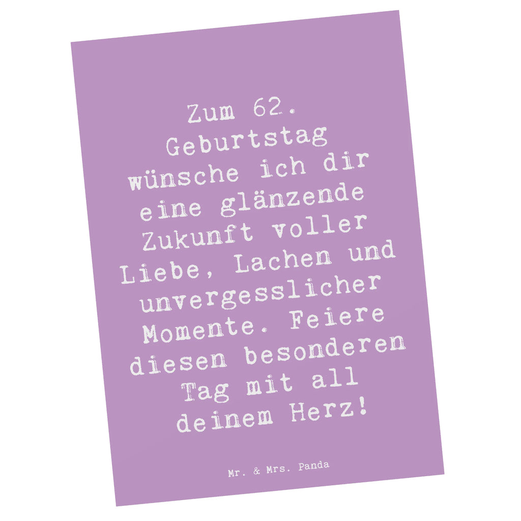 Postkarte Spruch 62. Geburtstag Glänzende Zukunft Ansichtskarten, Dankeskarte, Ansichtskarte, Karte, Grußkarte, Postkarte, Einladung, Geburtstagskarte, Einladungskarte, Geschenkkarte, Einladung Geburtstag, Einladungskarten Geburtstag, Geburtstag, Geburtstagsgeschenk, Geschenk