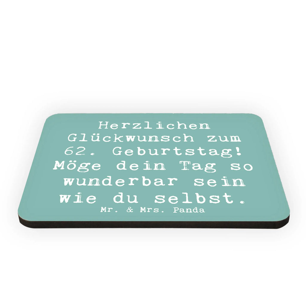 Magnet Spruch 62. Geburtstag Souvenir Magnet, Dekomagnet, Kühlschrank Dekoration, Notiz Magnet, Whiteboard Magnet, Pinnwandmagnet, Motivmagnete, Kühlschrankmagnet, Geburtstag, Geburtstagsgeschenk, Geschenk