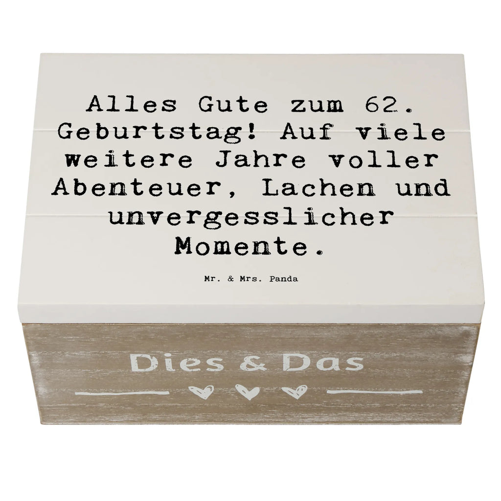 Holzkiste Spruch 62. Geburtstag Truhe, Schatulle, Geschenkdose, Aufbewahrungsbox, Erinnerungskiste, Kiste, Erinnerungsbox, Dekokiste, XXL, Holzkiste, Schatzkiste, Geschenkbox, Geburtstag, Geburtstagsgeschenk, Geschenk