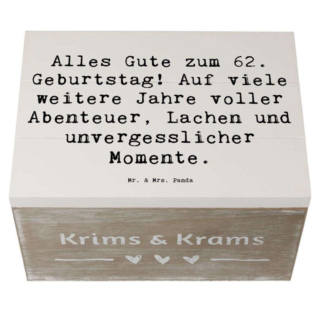 Holzkiste Spruch 62. Geburtstag Truhe, Schatulle, Geschenkdose, Aufbewahrungsbox, Erinnerungskiste, Kiste, Erinnerungsbox, Dekokiste, XXL, Holzkiste, Schatzkiste, Geschenkbox, Geburtstag, Geburtstagsgeschenk, Geschenk