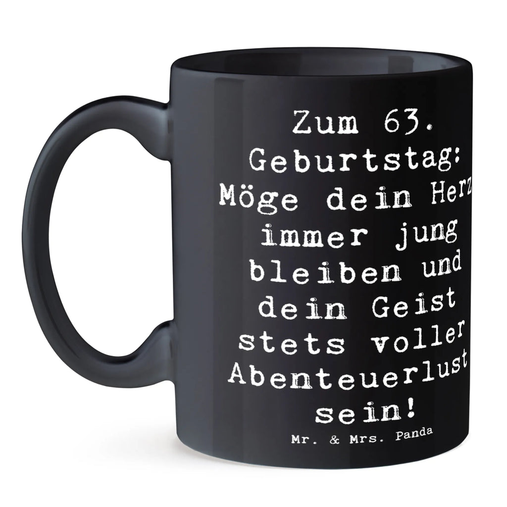 Tasse Spruch 63. Geburtstag Jugendlicher Geist Bürotasse, Tasse, Tasse mit Zitaten, Keramiktasse, Kaffeetasse, Geschenktasse, Porzellantasse, Teetasse, Tasse mit Motiven, Geburtstag, Geburtstagsgeschenk, Geschenk