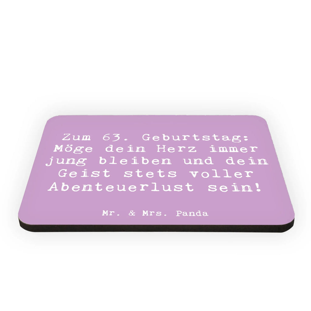 Magnet Spruch 63. Geburtstag Jugendlicher Geist Kühlschrankmagnet, Kühlschrank Dekoration, Dekomagnet, Pinnwandmagnet, Whiteboard Magnet, Motivmagnete, Notiz Magnet, Souvenir Magnet, Geburtstag, Geburtstagsgeschenk, Geschenk