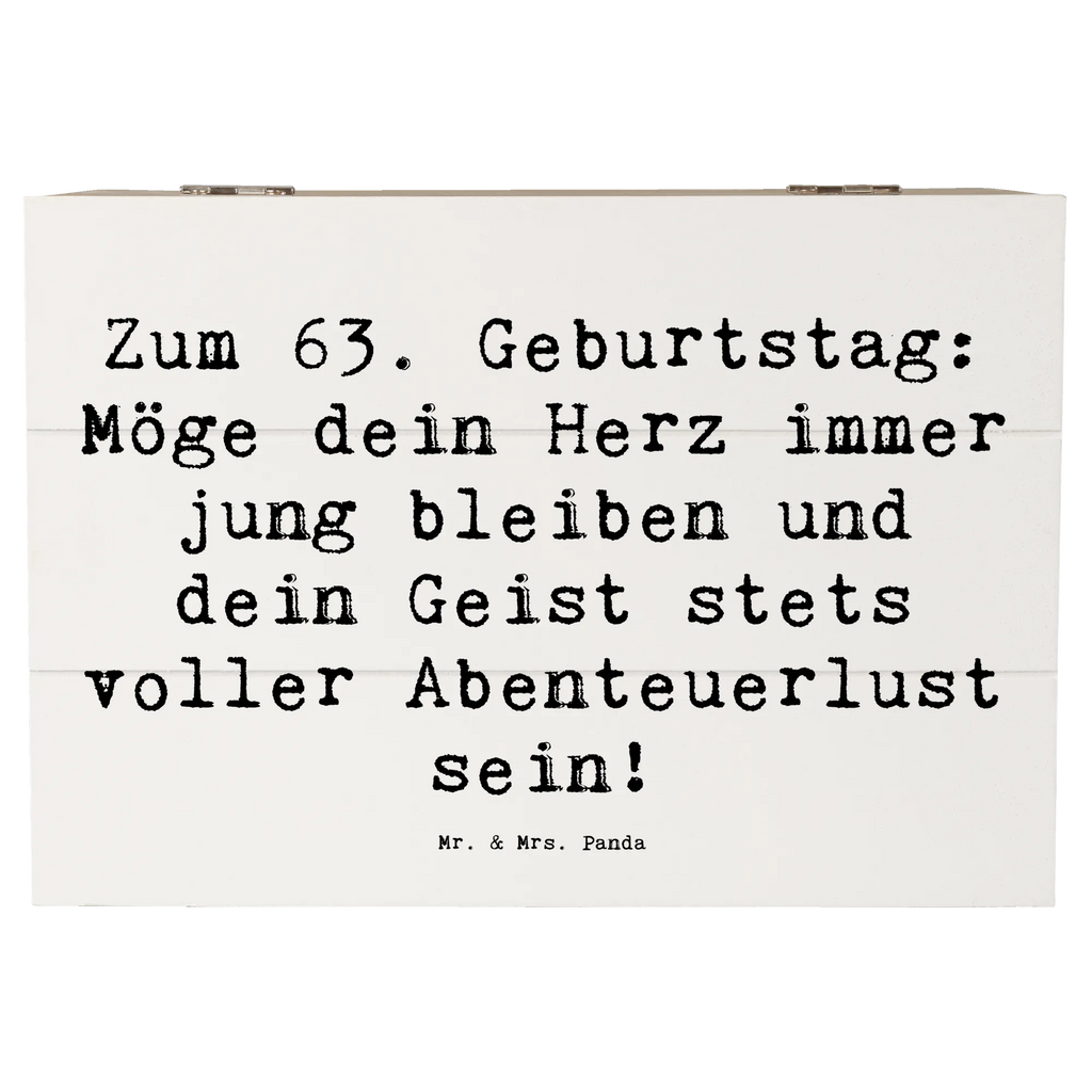Holzkiste Spruch 63. Geburtstag Jugendlicher Geist Kiste, Holzkiste, Geschenkdose, Dekokiste, Erinnerungsbox, Schatzkiste, Aufbewahrungsbox, Schatulle, Truhe, Geschenkbox, XXL, Erinnerungskiste, Geburtstag, Geburtstagsgeschenk, Geschenk