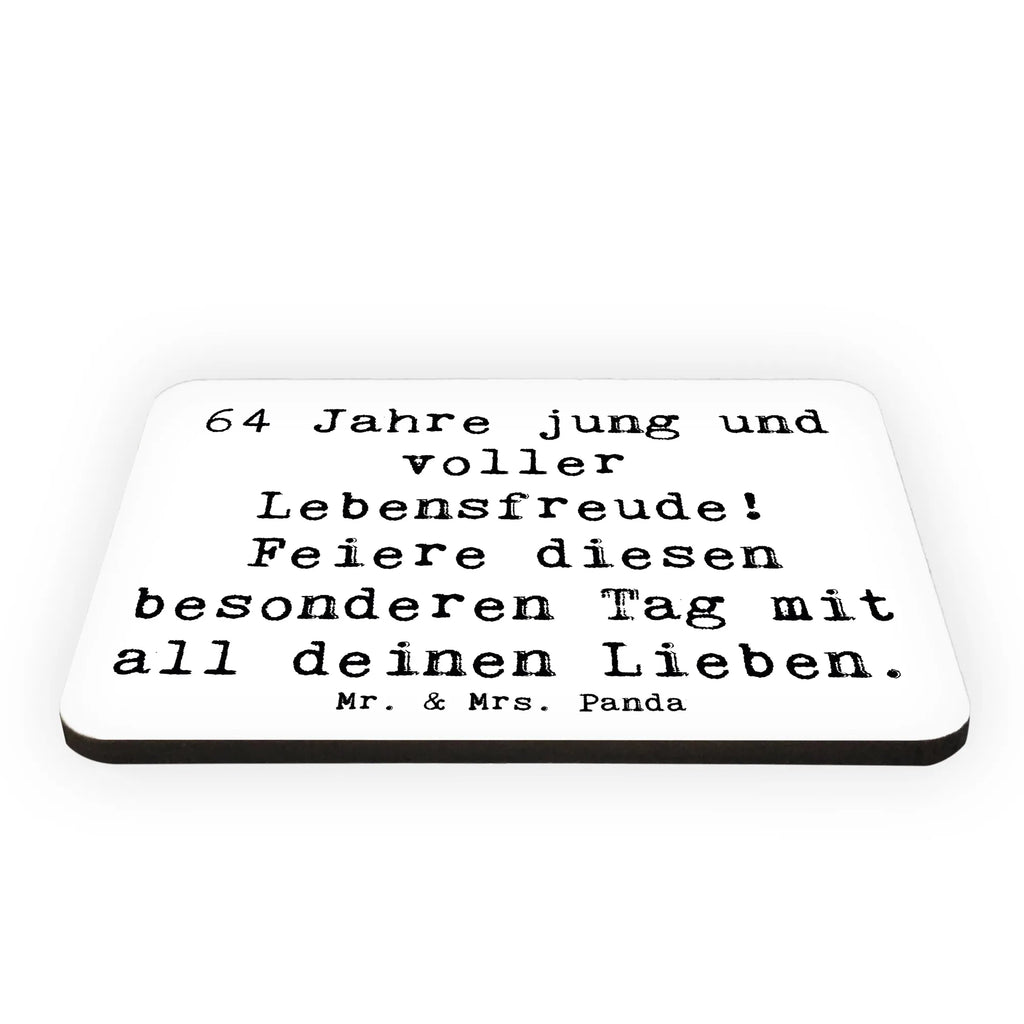 Magnet Saying 64 Jahre jung und voller Lebensfreude! Feiere diesen besonderen Tag mit all deinen Lieben. Motivmagnete, Souvenir Magnet, Kühlschrankmagnet, Notiz Magnet, Dekomagnet, Kühlschrank Dekoration, Pinnwandmagnet, Whiteboard Magnet, Geburtstag, Geburtstagsgeschenk, Geschenk
