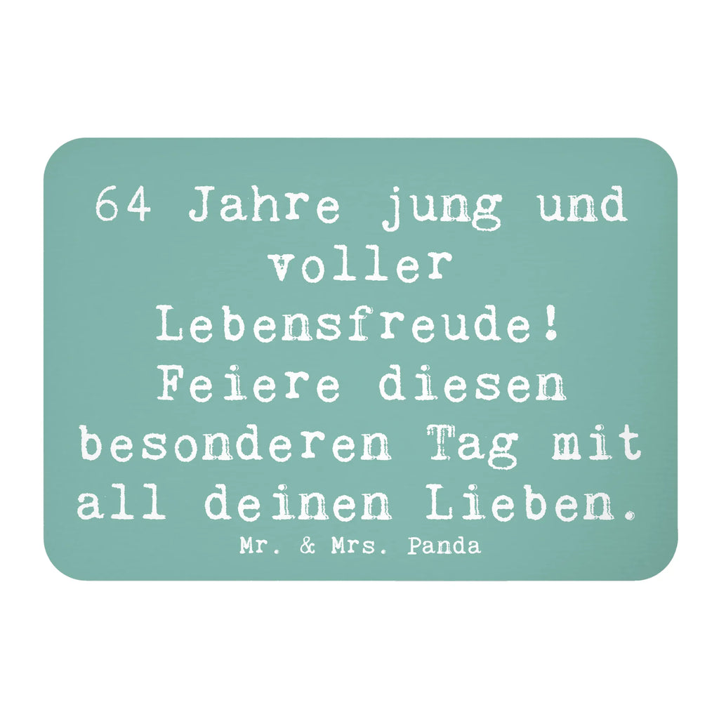 Magnet Saying 64 Jahre jung und voller Lebensfreude! Feiere diesen besonderen Tag mit all deinen Lieben. Motivmagnete, Souvenir Magnet, Kühlschrankmagnet, Notiz Magnet, Dekomagnet, Kühlschrank Dekoration, Pinnwandmagnet, Whiteboard Magnet, Geburtstag, Geburtstagsgeschenk, Geschenk