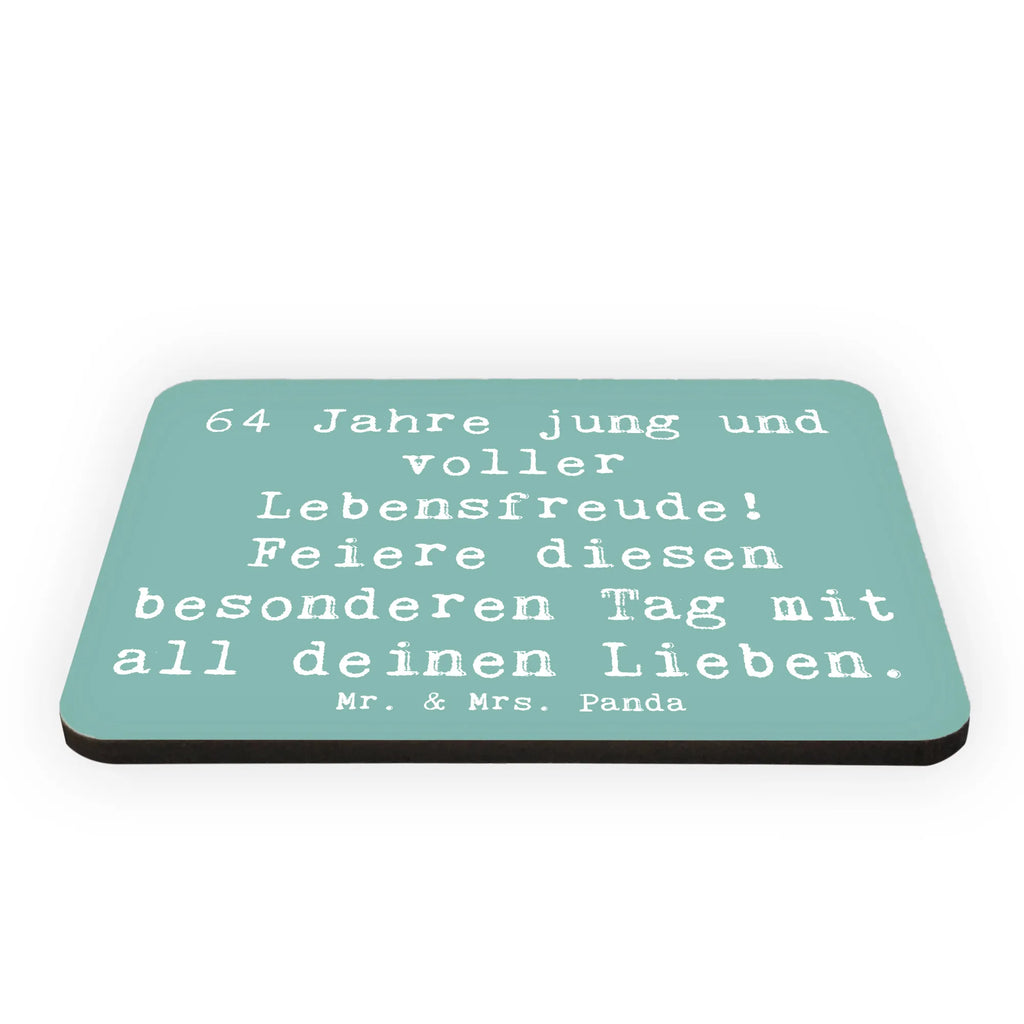 Magnet Saying 64 Jahre jung und voller Lebensfreude! Feiere diesen besonderen Tag mit all deinen Lieben. Motivmagnete, Souvenir Magnet, Kühlschrankmagnet, Notiz Magnet, Dekomagnet, Kühlschrank Dekoration, Pinnwandmagnet, Whiteboard Magnet, Geburtstag, Geburtstagsgeschenk, Geschenk