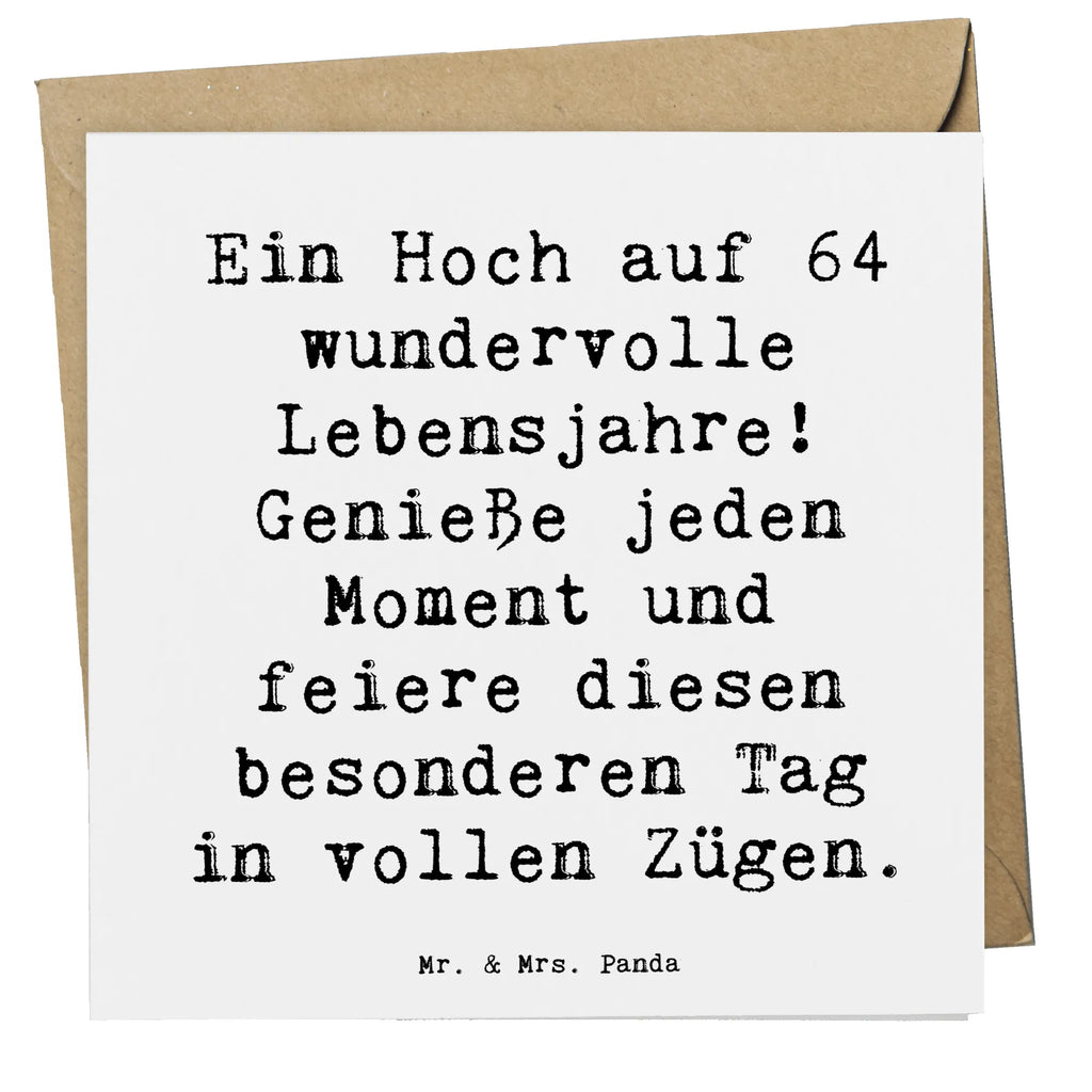 Deluxe Karte Spruch 64. Geburtstag Feier Karte, Hochzeitskarte, Geburtstagskarte, Hochwertige Grußkarte, Klappkarte, Glückwunschkarte, Grußkarte, Hochwertige Klappkarte, Einladungskarte, Geburtstag, Geburtstagsgeschenk, Geschenk