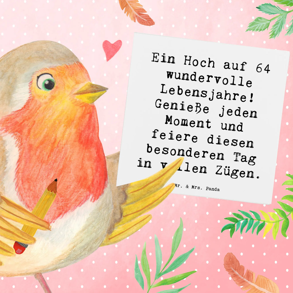 Deluxe Karte Spruch 64. Geburtstag Feier Karte, Hochzeitskarte, Geburtstagskarte, Hochwertige Grußkarte, Klappkarte, Glückwunschkarte, Grußkarte, Hochwertige Klappkarte, Einladungskarte, Geburtstag, Geburtstagsgeschenk, Geschenk