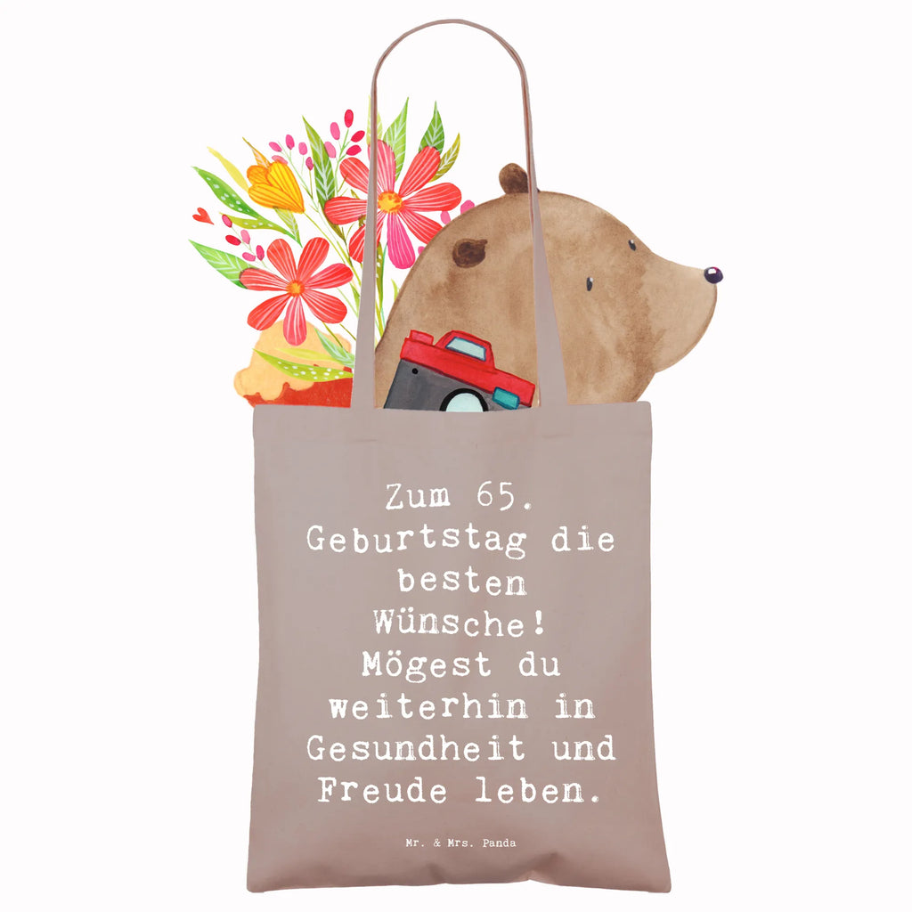 Tragetasche Spruch 65. Geburtstag Glückwünsche Tragetasche, Einkaufstüte, Beutel, Shopper, Strandtasche, Schultertasche, Stofftasche, Umhängetasche, Laptoptasche, Einkaufstasche, Beuteltasche, Badetasche, Jutetasche, Stoffbeutel, Jutebeutel, Tasche, Geburtstag, Geburtstagsgeschenk, Geschenk