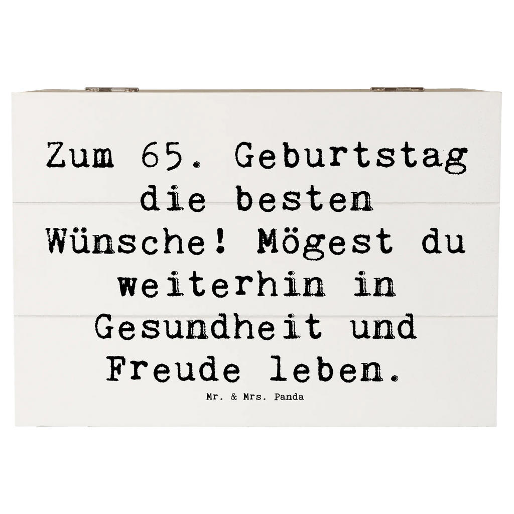 Holzkiste Spruch 65. Geburtstag Glückwünsche XXL, Kiste, Aufbewahrungsbox, Schatulle, Erinnerungskiste, Erinnerungsbox, Holzkiste, Geschenkdose, Dekokiste, Schatzkiste, Geschenkbox, Truhe, Geburtstag, Geburtstagsgeschenk, Geschenk