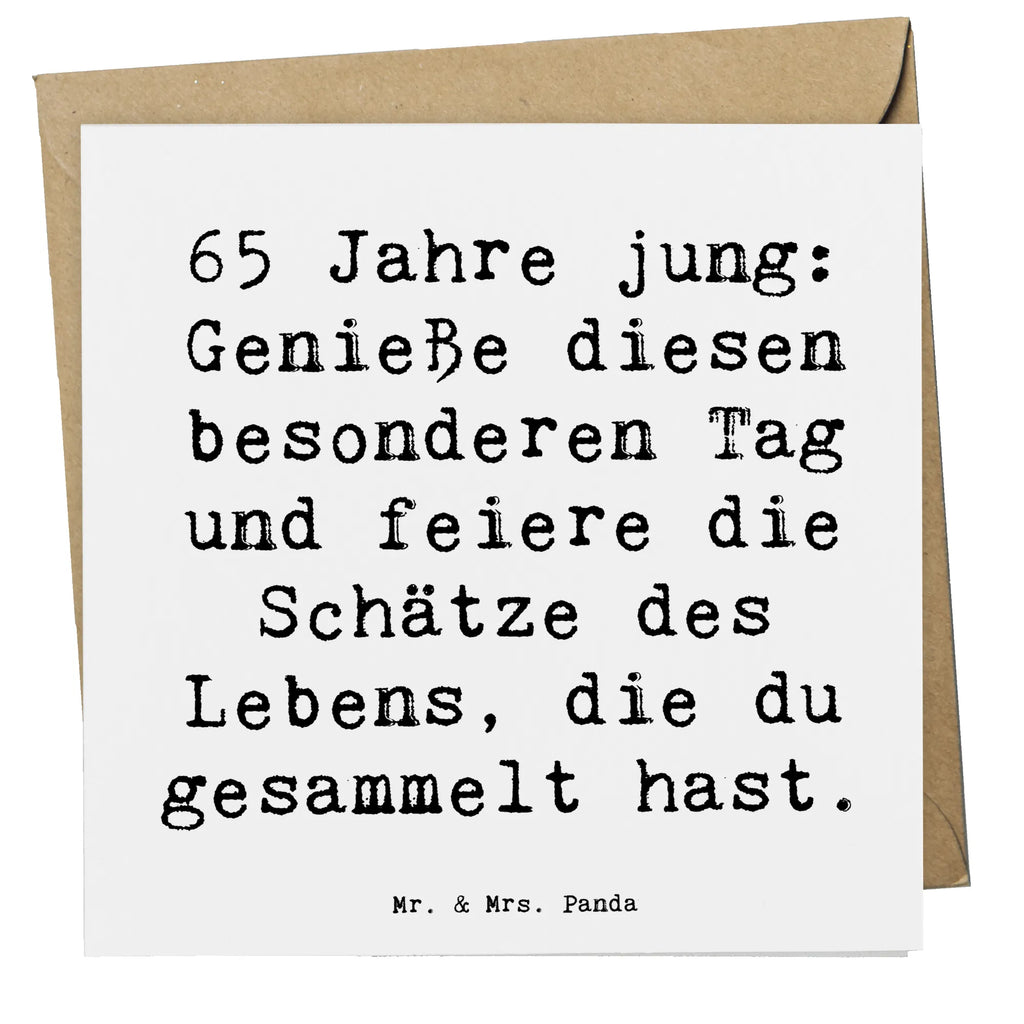 Deluxe Karte Spruch 65. Geburtstag Feiern Glückwunschkarte, Hochwertige Grußkarte, Klappkarte, Grußkarte, Karte, Geburtstagskarte, Hochzeitskarte, Einladungskarte, Hochwertige Klappkarte, Geburtstag, Geburtstagsgeschenk, Geschenk