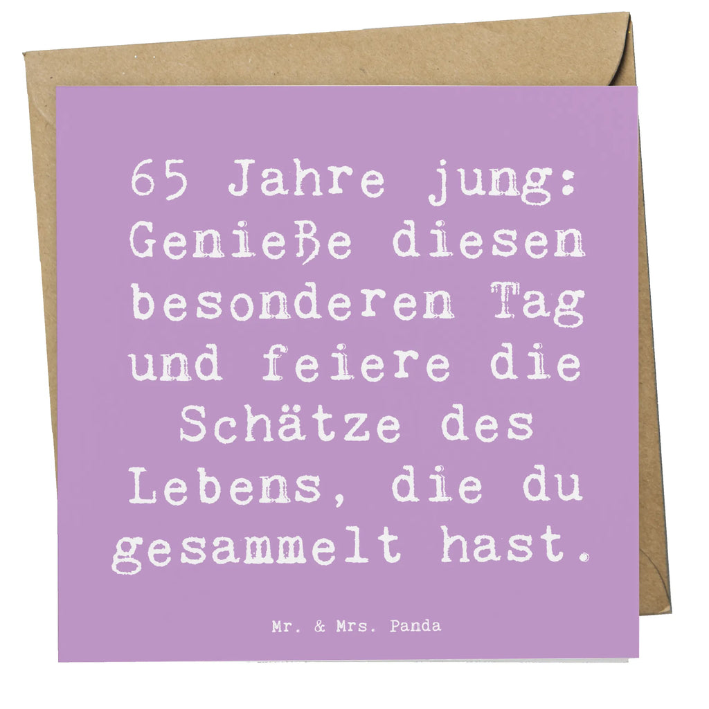 Deluxe Karte Spruch 65. Geburtstag Feiern Glückwunschkarte, Hochwertige Grußkarte, Klappkarte, Grußkarte, Karte, Geburtstagskarte, Hochzeitskarte, Einladungskarte, Hochwertige Klappkarte, Geburtstag, Geburtstagsgeschenk, Geschenk