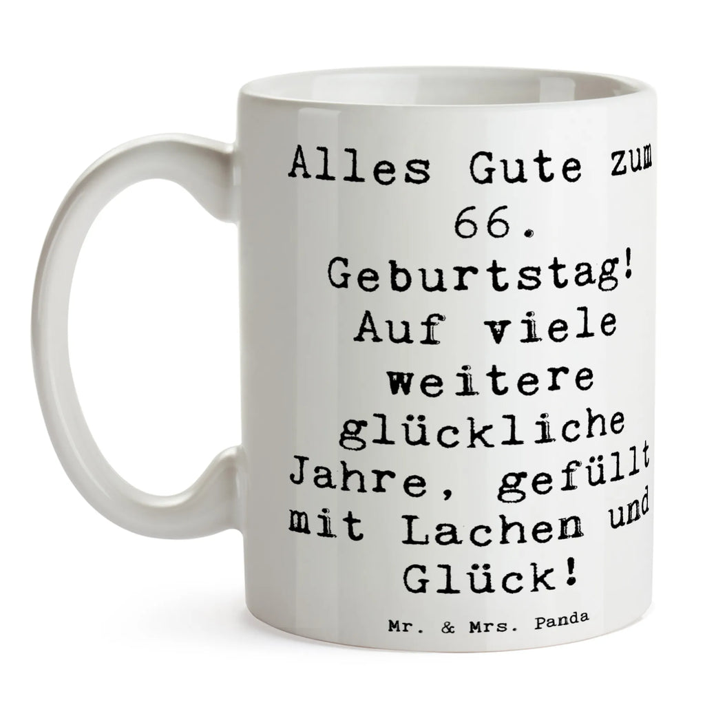 Mug Saying Alles Gute zum 66. Geburtstag! Auf viele weitere glückliche Jahre, gefüllt mit Lachen und Glück! Teetasse, Geschenktasse, Tasse mit Motiven, Porzellantasse, Tasse, Kaffeetasse, Tasse mit Zitaten, Keramiktasse, Bürotasse, Geburtstag, Geburtstagsgeschenk, Geschenk