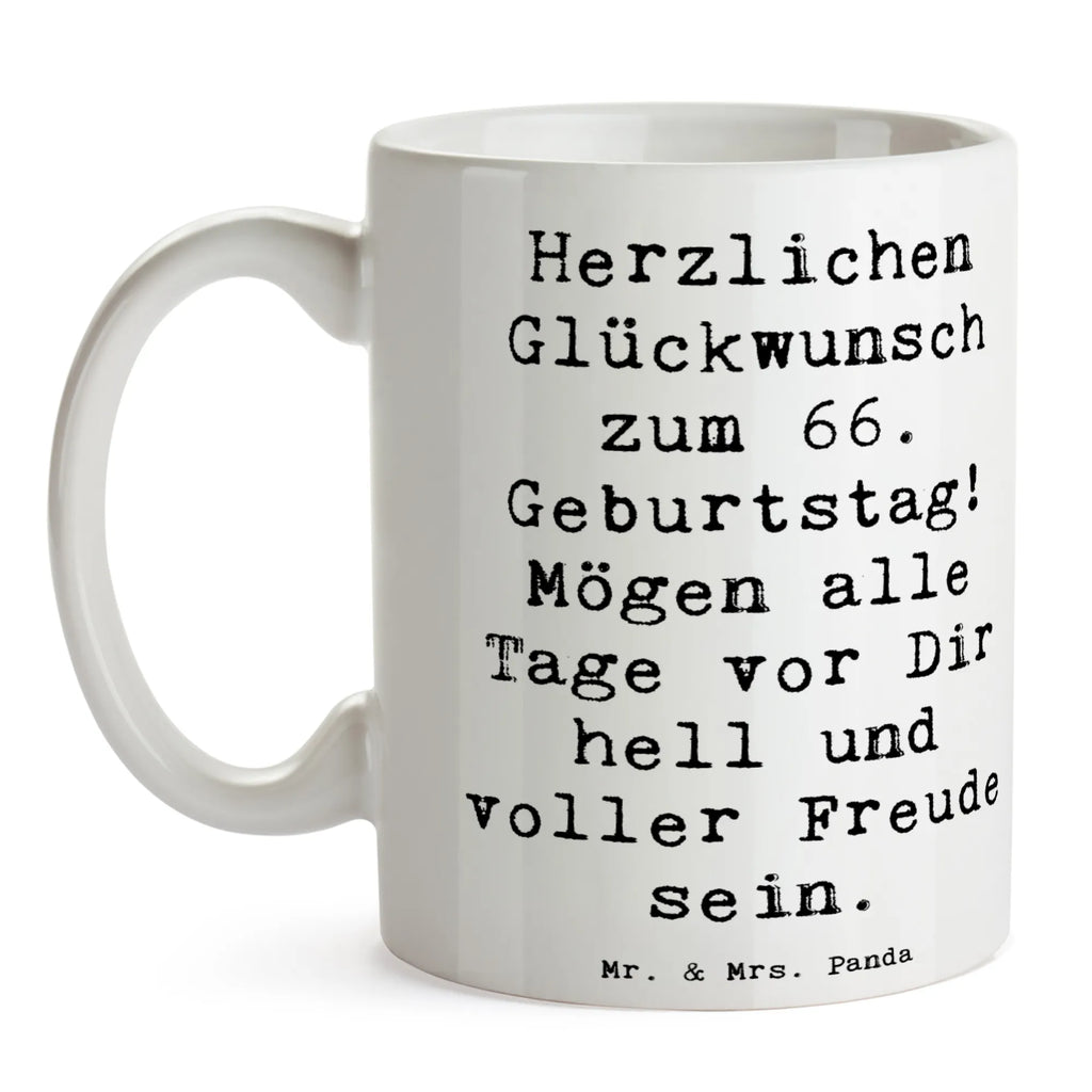 Mug Saying Herzlichen Glückwunsch zum 66. Geburtstag! Mögen alle Tage vor Dir hell und voller Freude sein. Tasse mit Motiven, Teetasse, Tasse, Tasse mit Zitaten, Bürotasse, Keramiktasse, Porzellantasse, Kaffeetasse, Geschenktasse, Geburtstag, Geburtstagsgeschenk, Geschenk