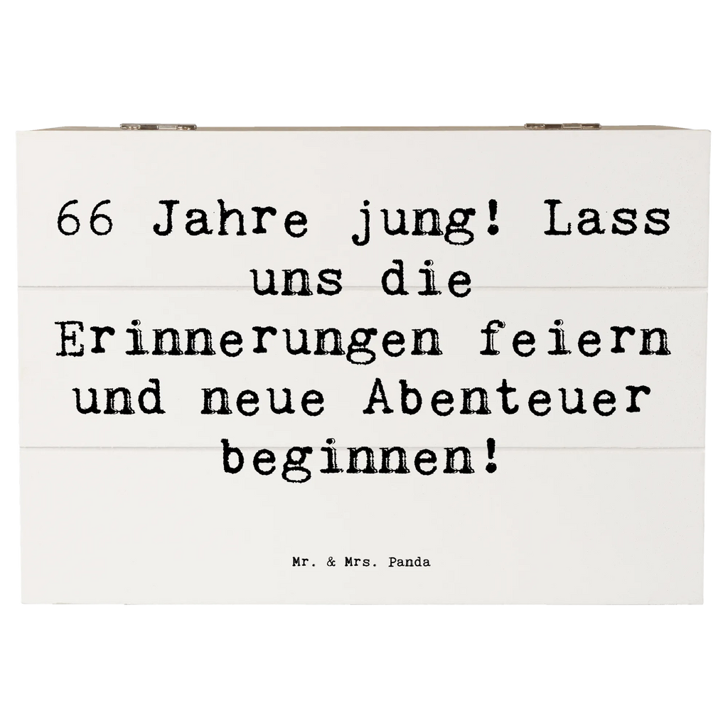 Wooden chest Saying 66 Jahre jung! Lass uns die Erinnerungen feiern und neue Abenteuer beginnen! Schatzkiste, Holzkiste, Kiste, Truhe, Geschenkdose, Erinnerungsbox, Erinnerungskiste, Dekokiste, Aufbewahrungsbox, Schatulle, XXL, Geschenkbox, Geburtstag, Geburtstagsgeschenk, Geschenk