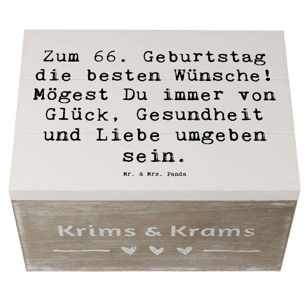 Holzkiste Spruch 66. Geburtstag XXL, Erinnerungsbox, Dekokiste, Kiste, Schatulle, Geschenkbox, Holzkiste, Truhe, Aufbewahrungsbox, Schatzkiste, Erinnerungskiste, Geschenkdose, Geburtstag, Geburtstagsgeschenk, Geschenk