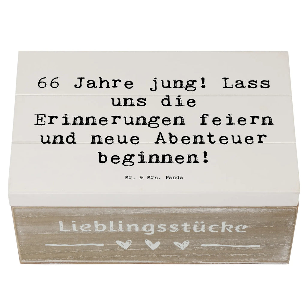 Wooden chest Saying 66 Jahre jung! Lass uns die Erinnerungen feiern und neue Abenteuer beginnen! Schatzkiste, Holzkiste, Kiste, Truhe, Geschenkdose, Erinnerungsbox, Erinnerungskiste, Dekokiste, Aufbewahrungsbox, Schatulle, XXL, Geschenkbox, Geburtstag, Geburtstagsgeschenk, Geschenk