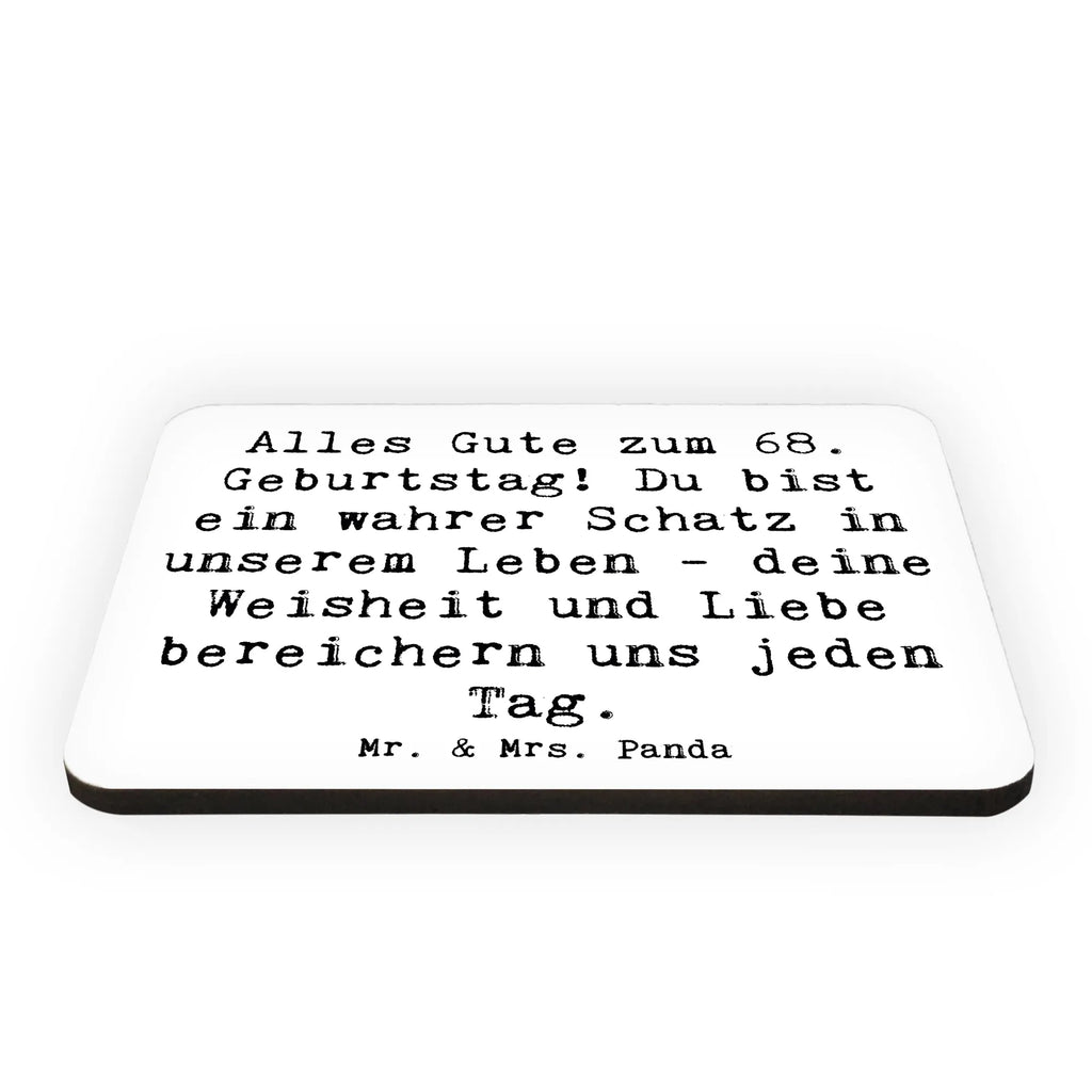 Magnet Saying Alles Gute zum 68. Geburtstag! Du bist ein wahrer Schatz in unserem Leben - deine Weisheit und Liebe bereichern uns jeden Tag. Dekomagnet, Whiteboard Magnet, Kühlschrankmagnet, Pinnwandmagnet, Notiz Magnet, Motivmagnete, Souvenir Magnet, Kühlschrank Dekoration, Geburtstag, Geburtstagsgeschenk, Geschenk